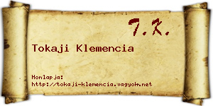 Tokaji Klemencia névjegykártya